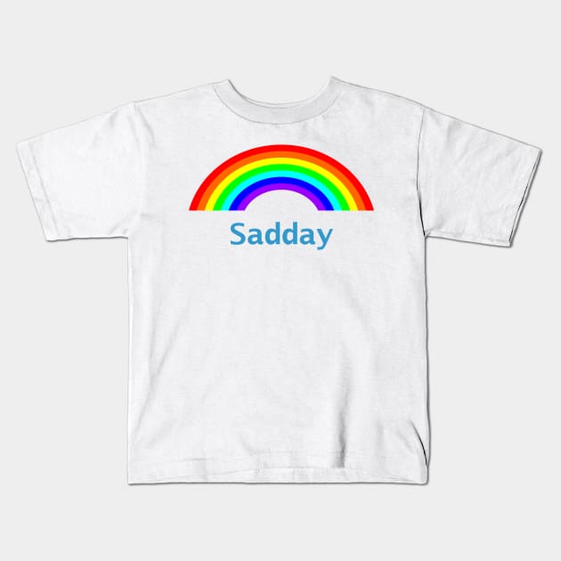 Sad Day Rainbow Kids T-Shirt by ellenhenryart